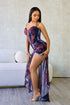 Izmir Mesh Print Maxi Dress
